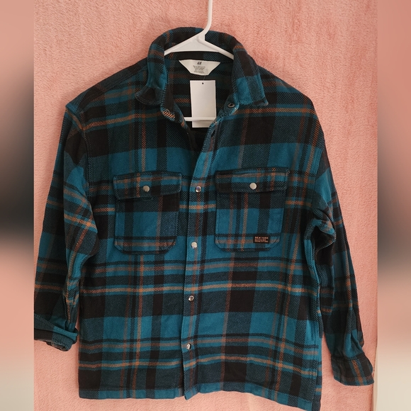 Checked twill shirt